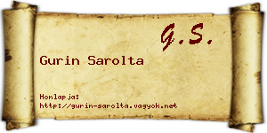 Gurin Sarolta névjegykártya