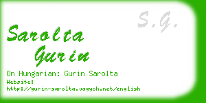 sarolta gurin business card